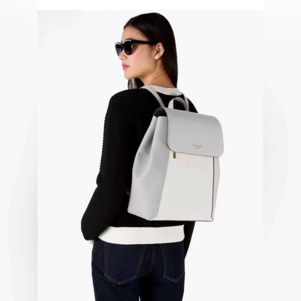 Kate Spade New York Lena Flap backpack in Mountain Grey - Picture 6 of 6